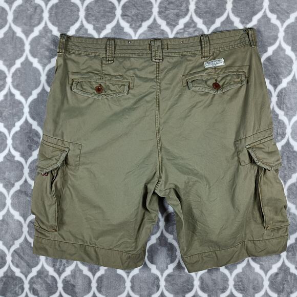 Polo Ralph Lauren Cargo Shorts Mens 42 Khaki Classic Polo Chino Utility Pockets - Picture 2 of 10